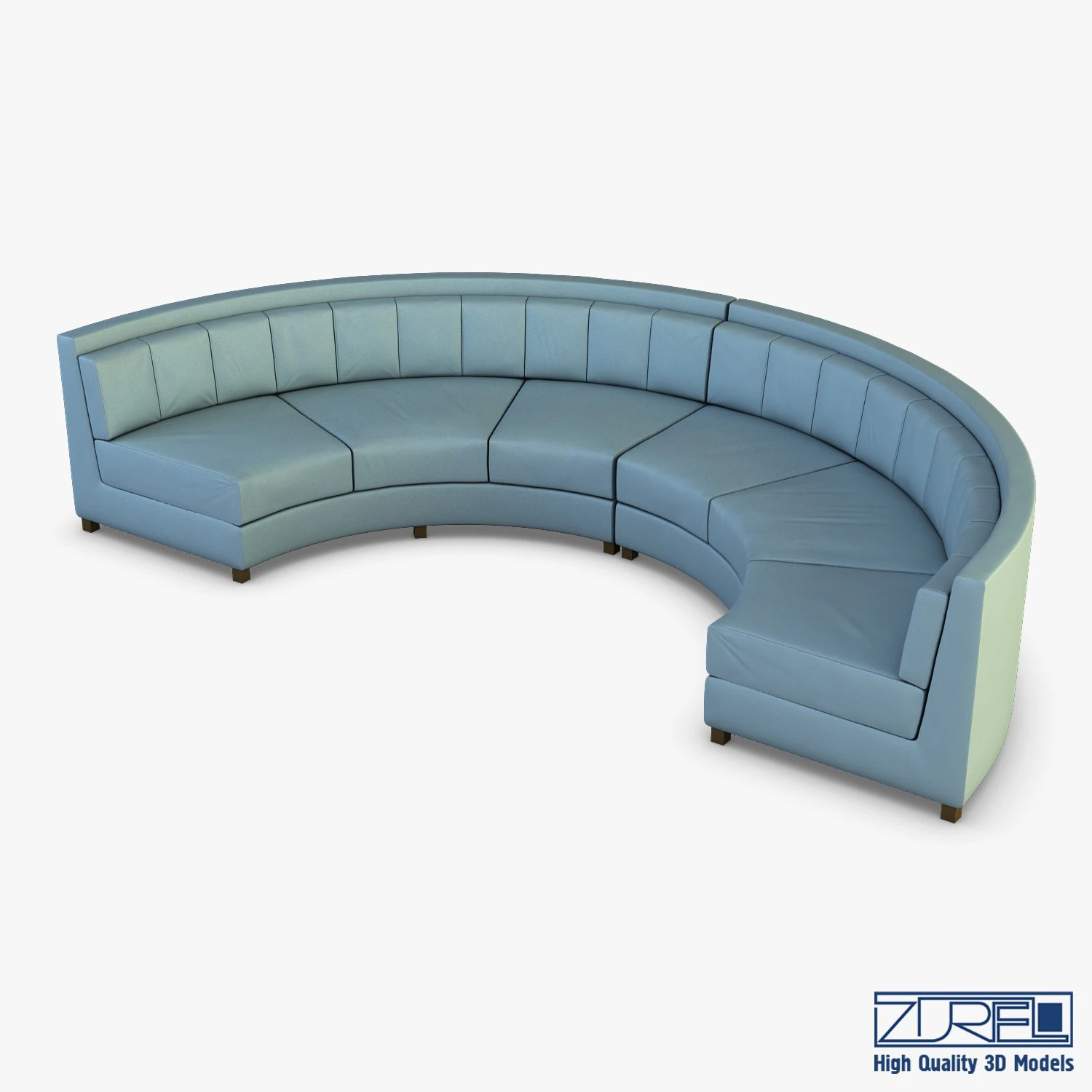 solidarity round sofa 3D Model .c4d .max .obj .3ds .fbx .stl .blend 