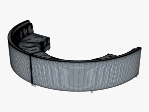 solidarity round sofa 3D Model