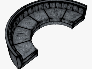 solidarity round sofa 3Dモデル