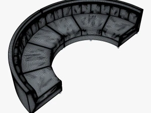 solidarity round sofa 3D Model