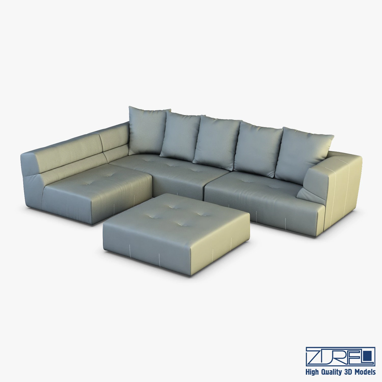 mercury sofa 3D Model .c4d .max .obj .3ds .fbx .stl .blend 