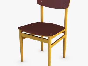 sedia laterale moderna con punto verde Modello 3D