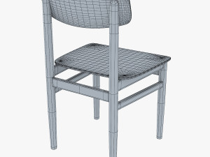 modern green dot side chair 3D Model