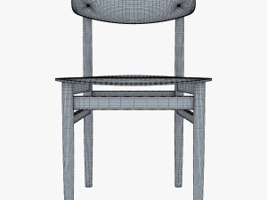modern green dot side chair 3D Model