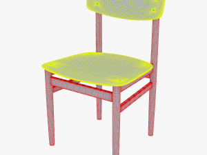 modern green dot side chair 3D Model