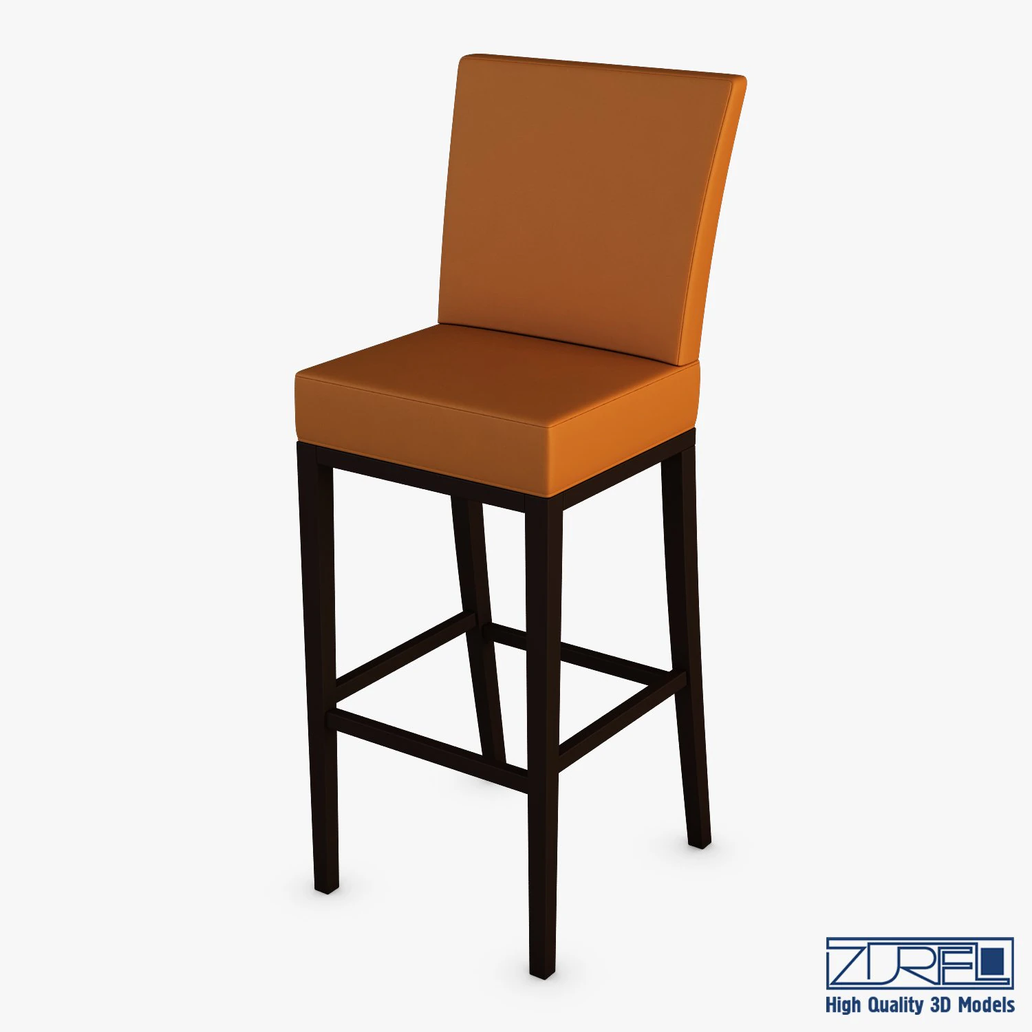 carman bar stool chair 3D Model .c4d .max .obj .3ds .fbx .stl .blend 