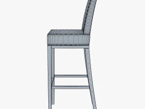 carman bar stool chair 3D Model