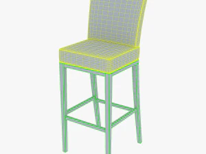 carman bar stool chair 3D Model