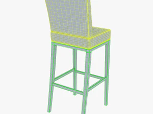 carman bar stool chair 3D Model