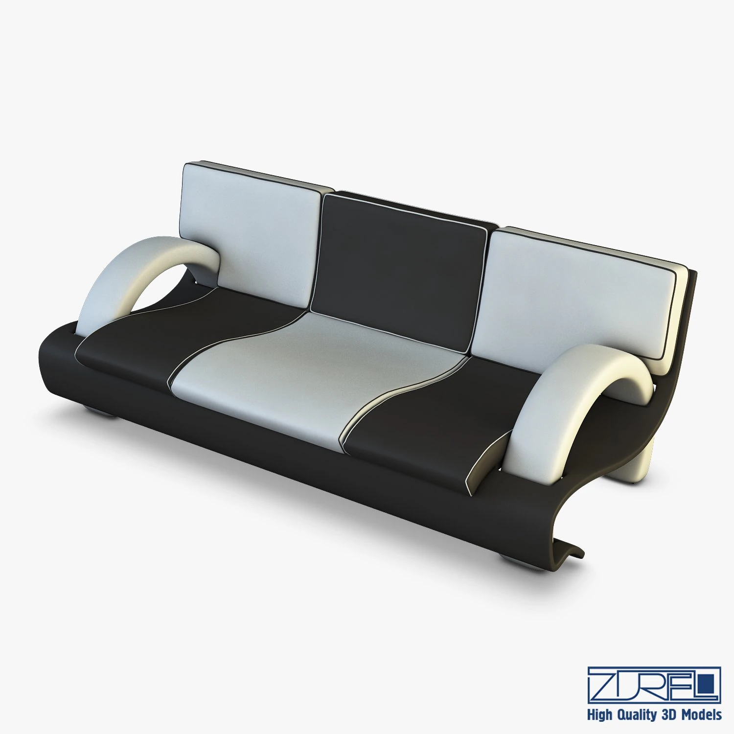 chess sofa 3D Model .c4d .max .obj .3ds .fbx .stl .blend 