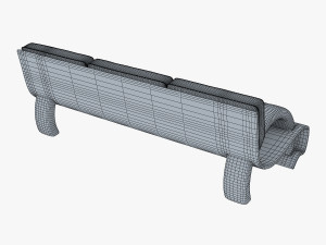 chess sofa 3D 模型