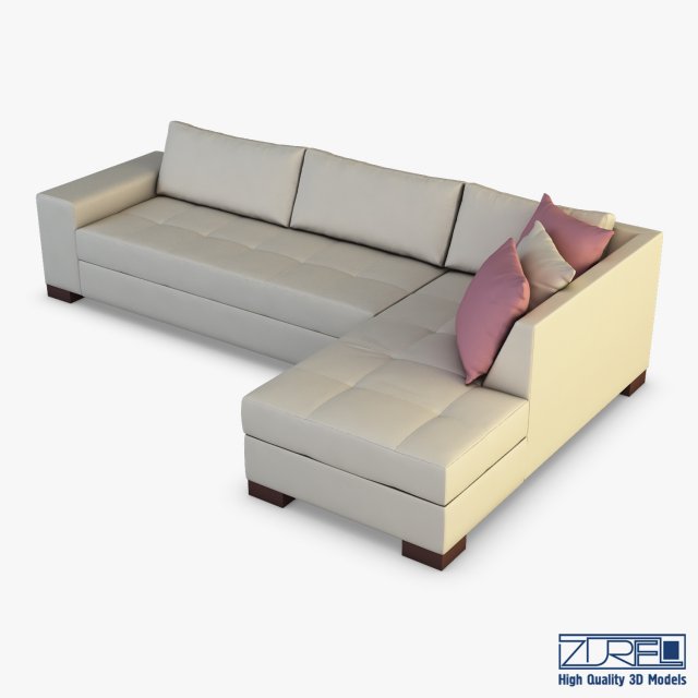 chocolate sofa 3Dモデル .c4d .max .obj .3ds .fbx .stl .blend 