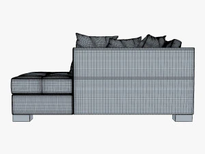 chocolate sofa 3D Model