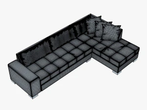 chocolate sofa 3D Model