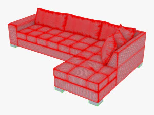 chocolate sofa 3D Model