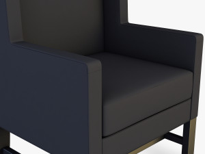 black armchair Modelo 3D