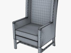 black armchair Modelo 3D