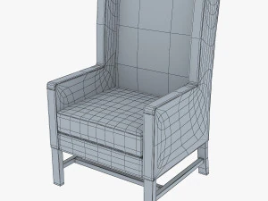black armchair 3D Model