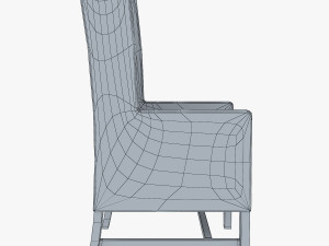 black armchair Modelo 3D