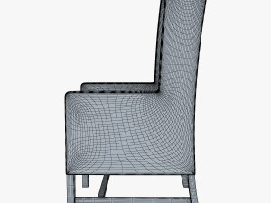 black armchair Modelo 3D