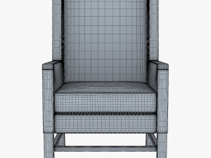 black armchair Modelo 3D