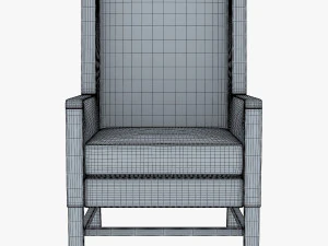 black armchair 3D Model