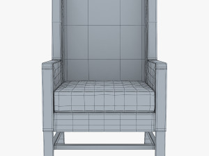 black armchair Modelo 3D