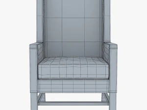black armchair 3D Model