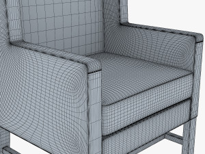 black armchair Modelo 3D