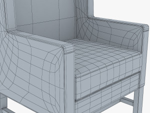 black armchair Modelo 3D