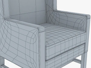 black armchair 3D Model