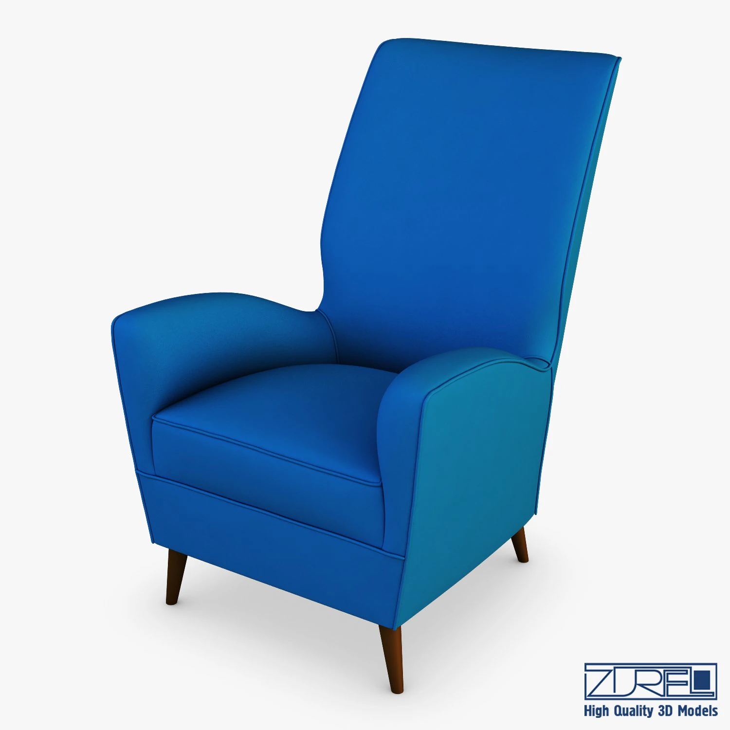 paire de fauteuils 1950 paolo buffa armchair 3D Model .c4d .max .obj .3ds .fbx .stl .blend 