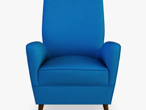 paire de fauteuils 1950 paolo buffa armchair 3D Model