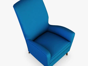paire de fauteuils 1950 paolo buffa armchair 3D Model