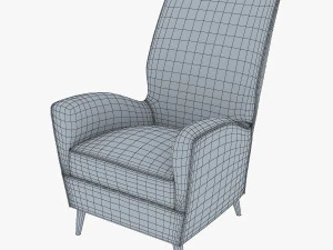 paire de fauteuils 1950 paolo buffa armchair 3D Model
