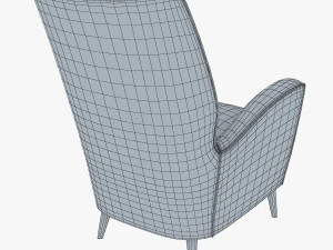 paire de fauteuils 1950 paolo buffa armchair 3D Model