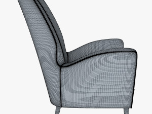 paire de fauteuils 1950 paolo buffa armchair Modello 3D