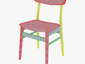 danish modern dining chairs 3D Model