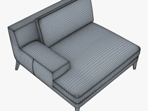 roche bobois playlist large 3 seat chaise 3D Model