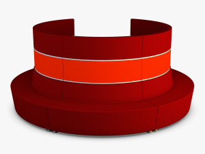 round chair Model 3D