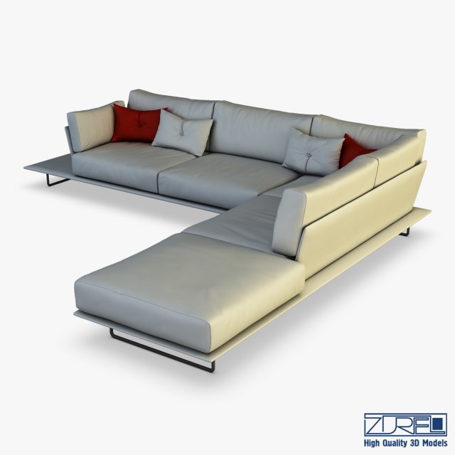 vessel sofa v 1 3D Model .c4d .max .obj .3ds .fbx .stl .blend 