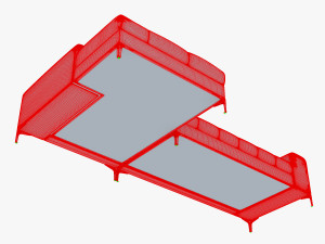 monaco sofa Modello 3D
