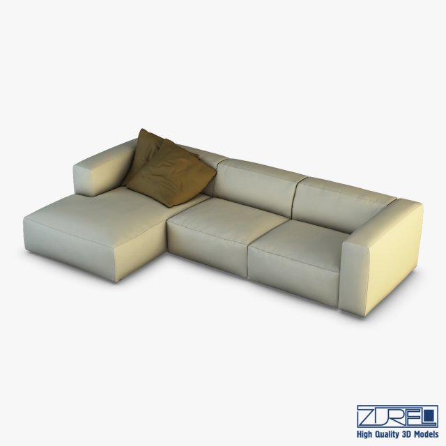 rossi sofa 3D Model .c4d .max .obj .3ds .fbx .stl .blend 