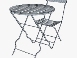 valentino chair table 3D Модель