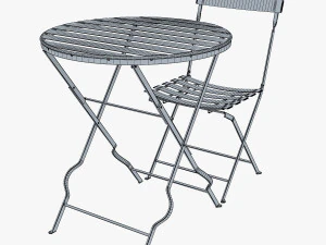 valentino chair table 3D Model