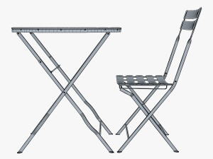 valentino chair table 3D Модель