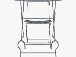 valentino chair table 3D Model
