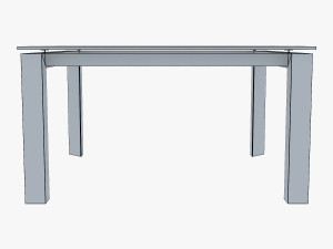 nelio dining table 3D मॉडल