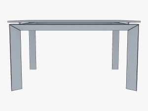 nelio dining table 3D मॉडल