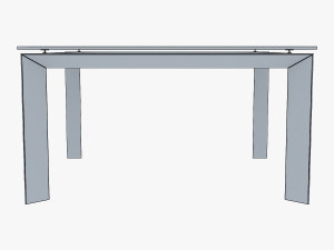 nelio dining table 3D मॉडल